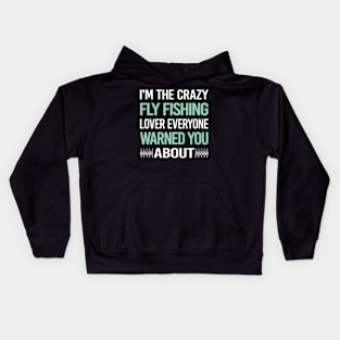 Crazy Lover Fly Fishing Kids Hoodie